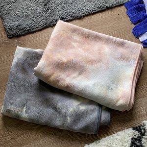 Tie dye yoga mat towels